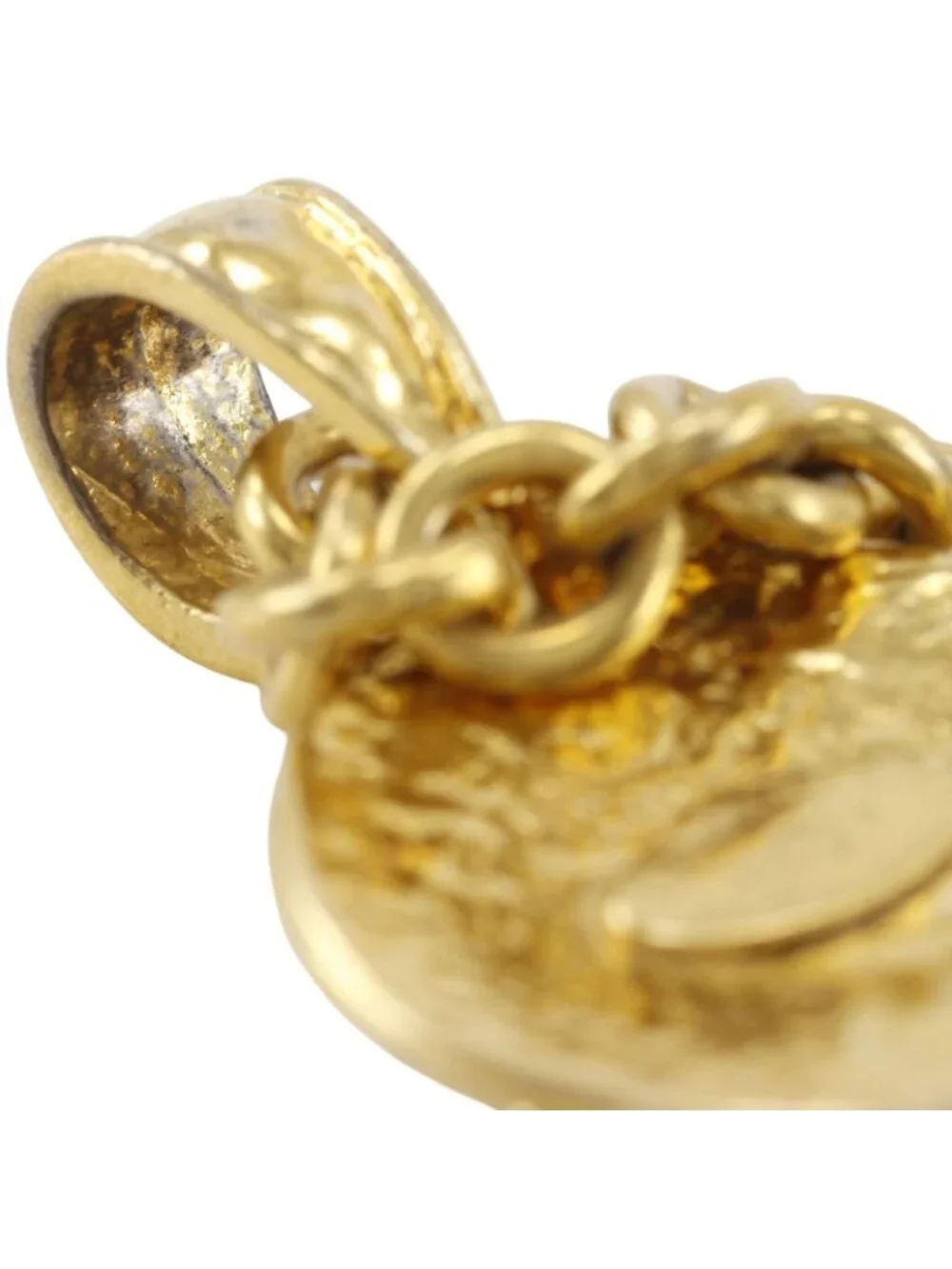 Chanel CC Logo Vintage Gold Plated Necklace